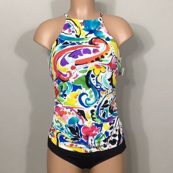 Anne Cole multicolored tankini top. NWT - Picture 2 of 7